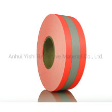 Hi-Vis Fire Flame Retardant Orange-Silver-Orange Reflective Tape